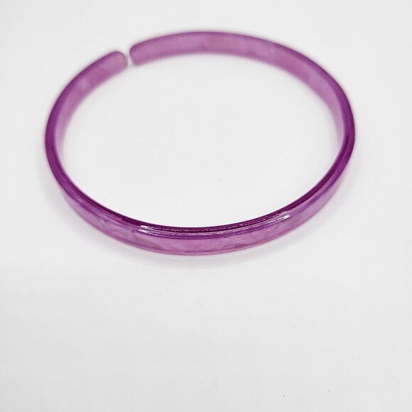Purple PlumFaux Tortoiseshell Bangle Bracelet - Picture 2 of 6